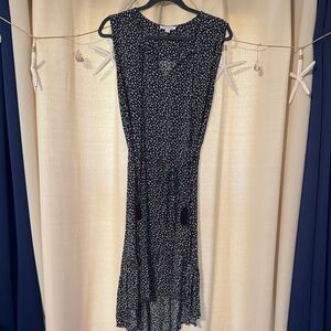 Elegant Black and White Floral Dress